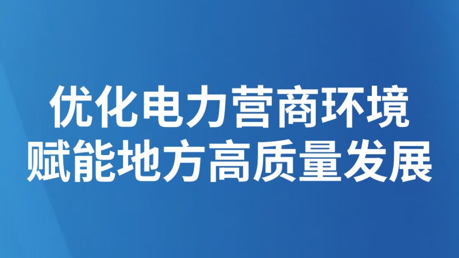 优化电力营商环境 赋能地方高质量发展