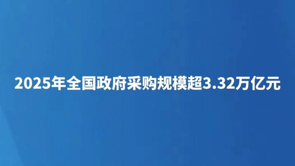 2025年全国政府采购规模超3.32万亿元