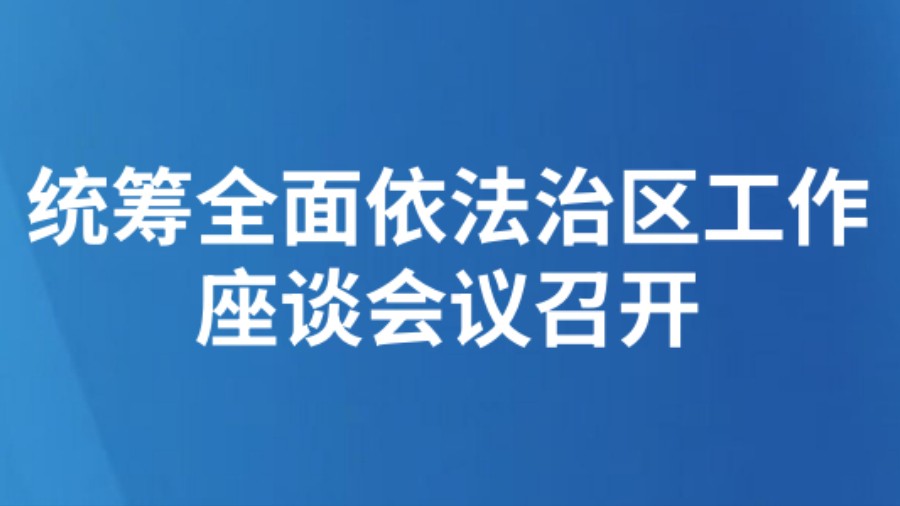 统筹全面依法治区工作座谈会议召开