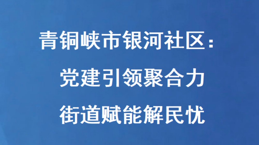 青铜峡市银河社区：党建引领聚合力 街道赋能解民忧