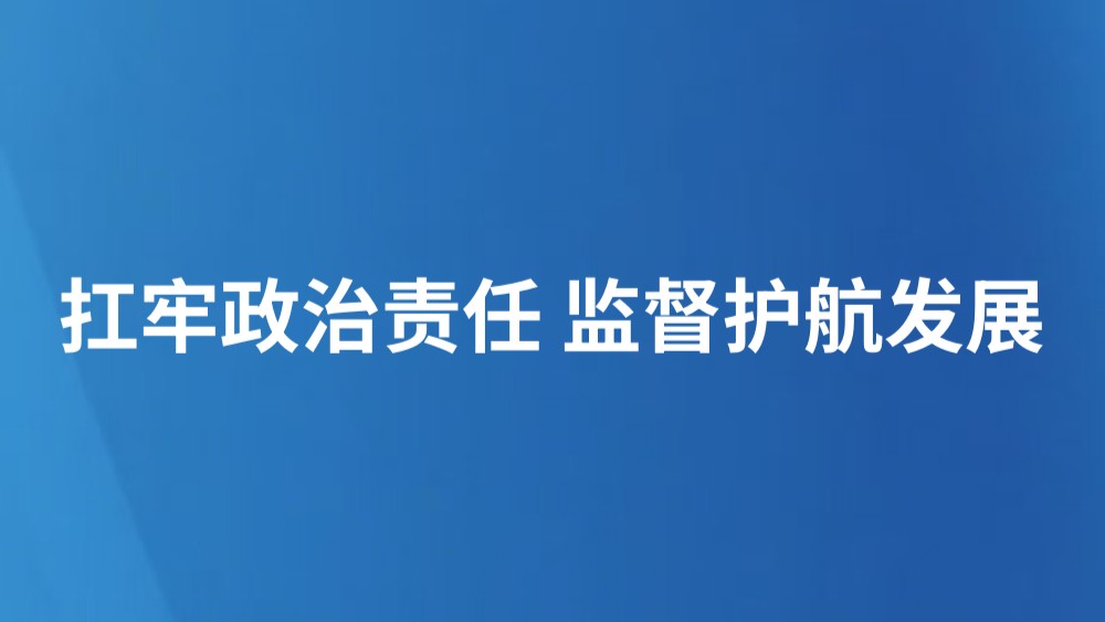 扛牢政治责任 监督护航发展