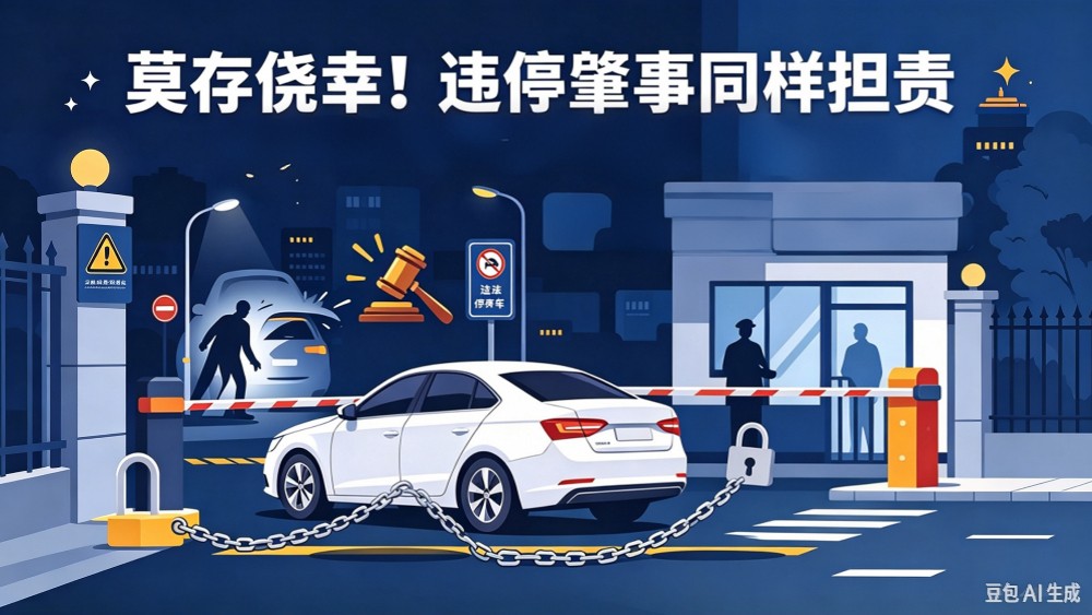 莫存侥幸！违停肇事同样担责