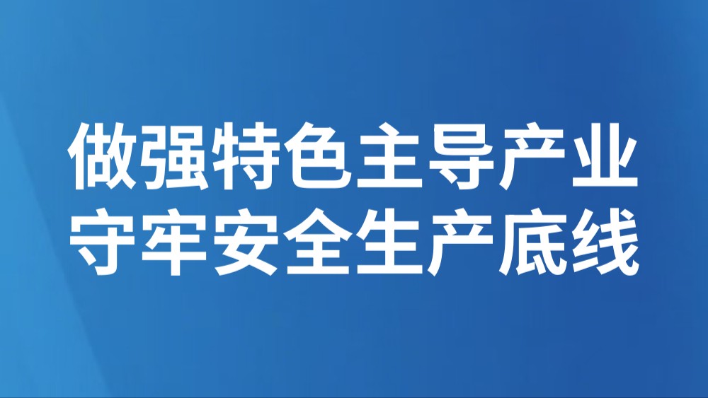 做强特色主导产业 守牢安全生产底线