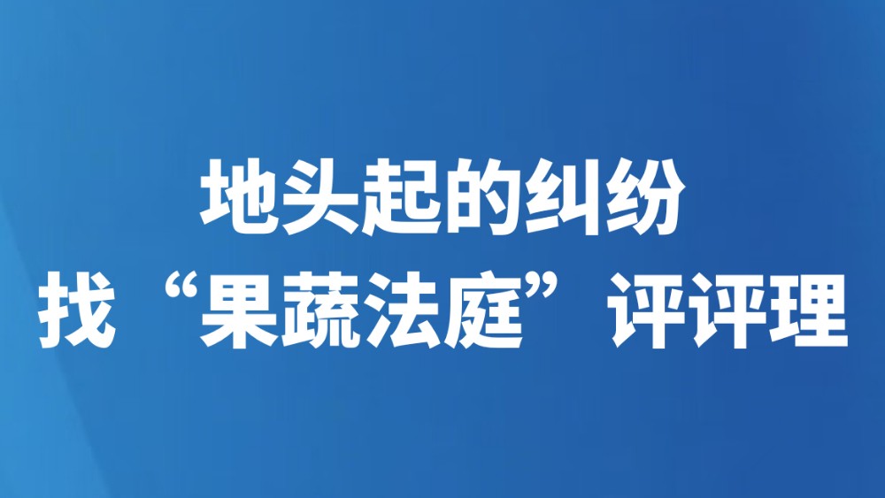 地头起的纠纷，找“果蔬法庭”评评理