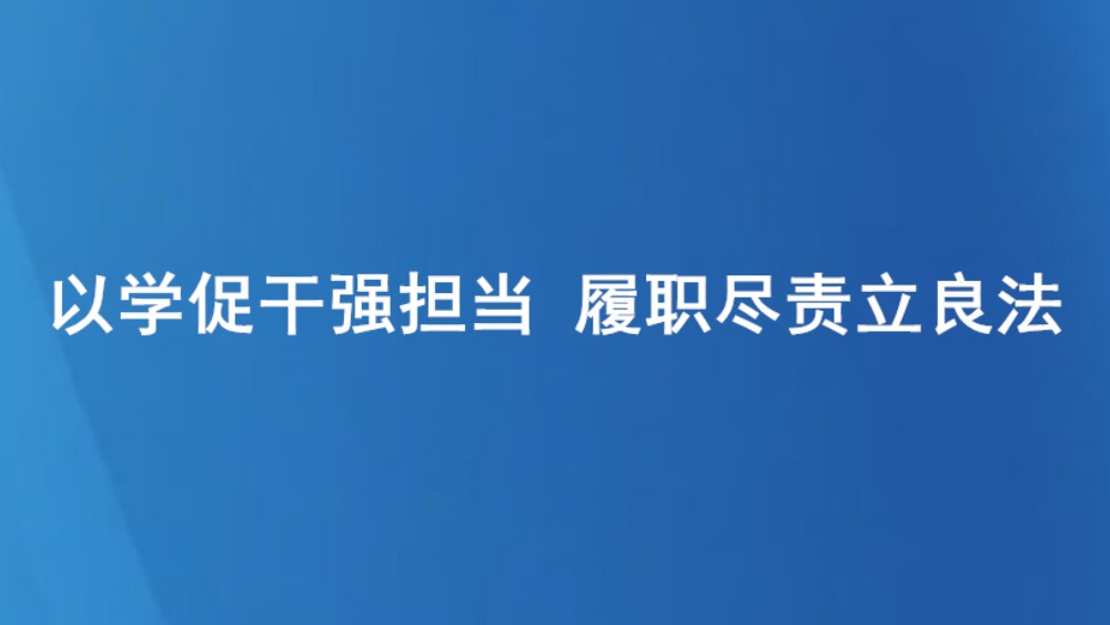 以学促干强担当 履职尽责立良法