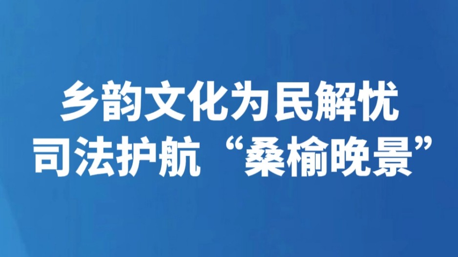 乡韵文化为民解忧 司法护航“桑榆晚景”