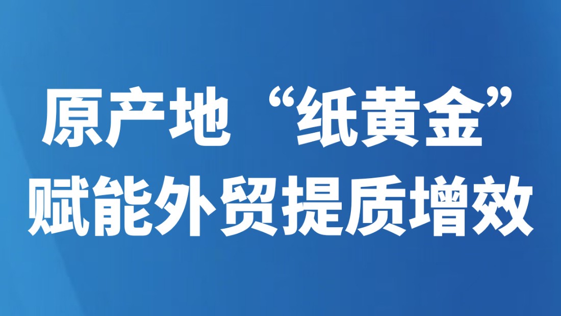原产地“纸黄金”赋能外贸提质增效