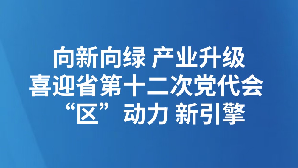 向新向绿 产业升级（喜迎省第十二次党代会 “区”动力 新引擎）