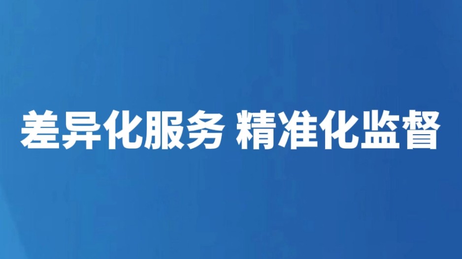差异化服务 精准化监督