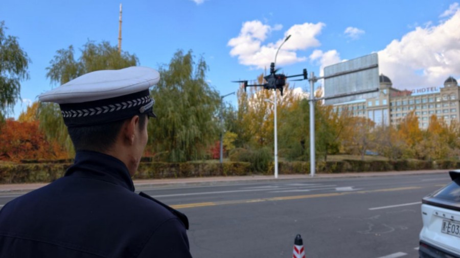 “空中交警”上岗啦！大庆交警启动无人机勤务