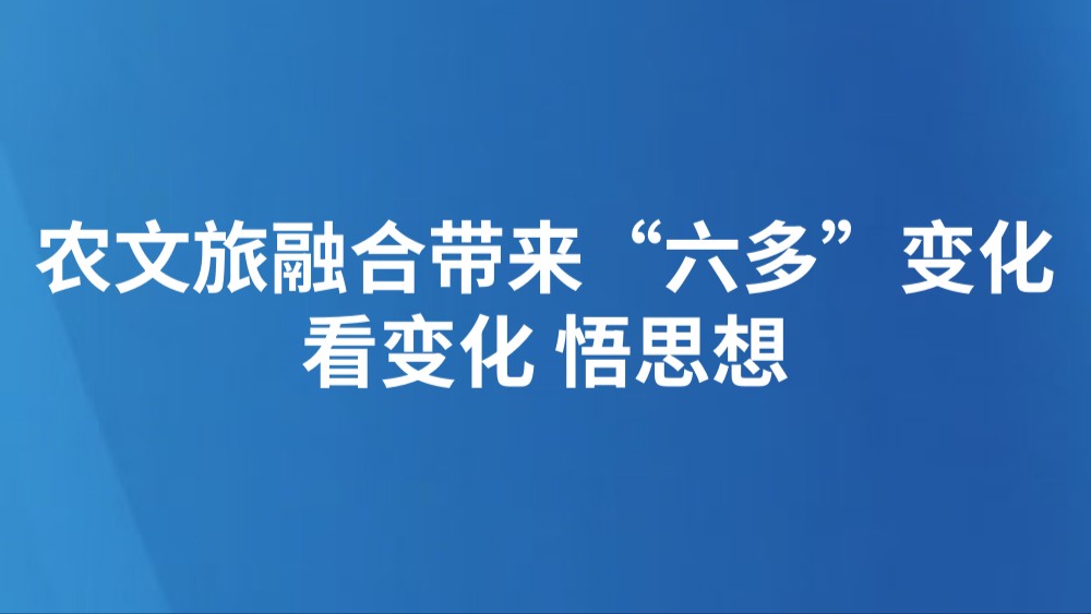 农文旅融合带来“六多”变化（看变化 悟思想）