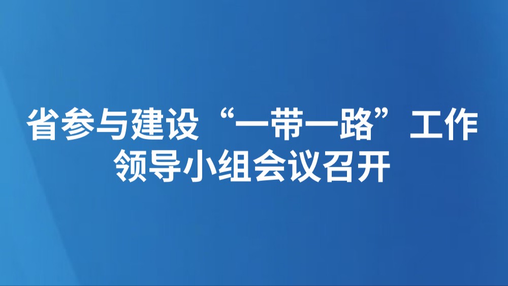 省参与建设“一带一路”工作领导小组会议召开