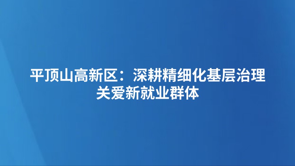平顶山高新区：深耕精细化基层治理 关爱新就业群体