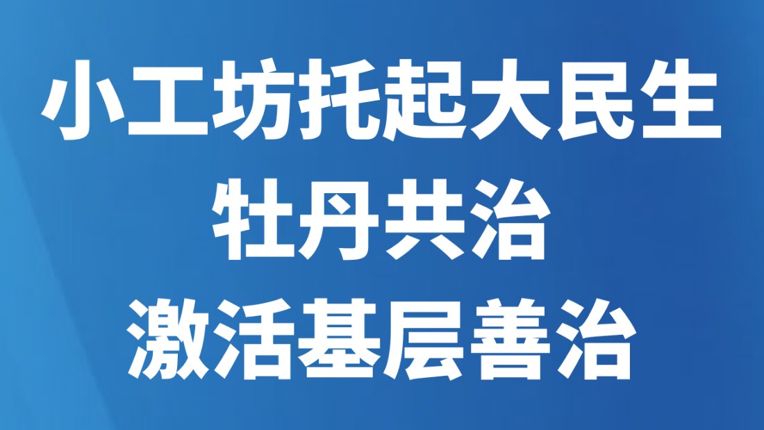 小工坊托起大民生牡丹共治激活基层善治
