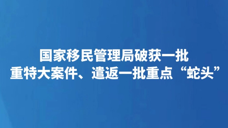 国家移民管理局破获一批重特大案件、遣返一批重点“蛇头”