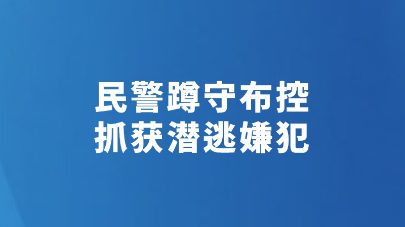 民警蹲守布控 抓获潜逃嫌犯