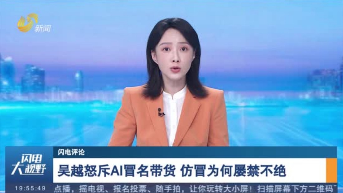 吴越怒斥AI冒名带货 仿冒为何屡禁不绝