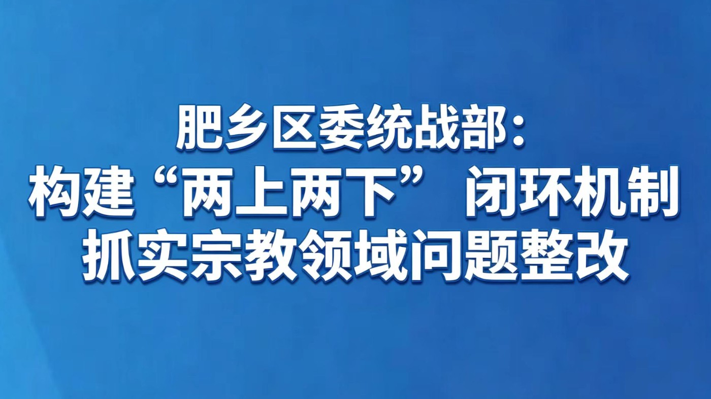 肥乡区委统战部：构建“两上两下”闭环机制 抓实宗教领域问题整改