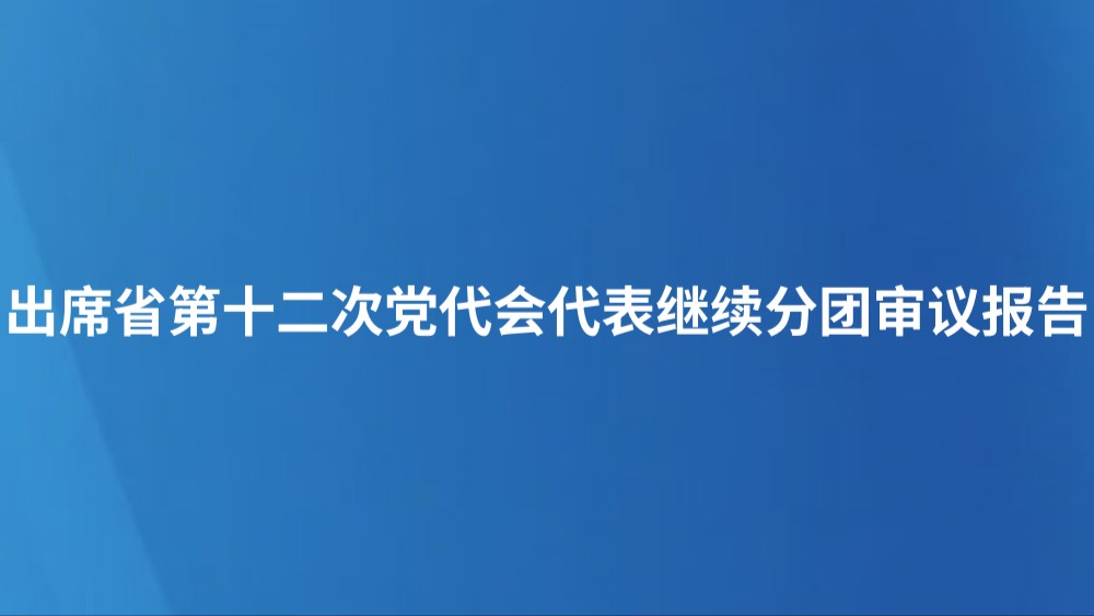 出席省第十二次党代会代表继续分团审议报告