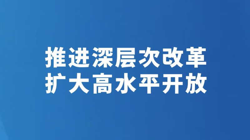 推进深层次改革 扩大高水平开放