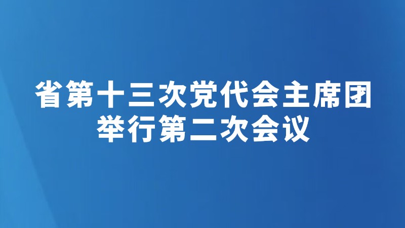省第十三次党代会主席团举行第二次会议