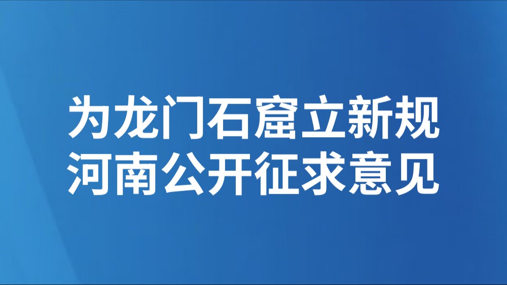 为龙门石窟立新规，河南公开征求意见