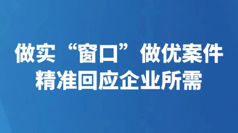 做实“窗口”做优案件精准回应企业所需
