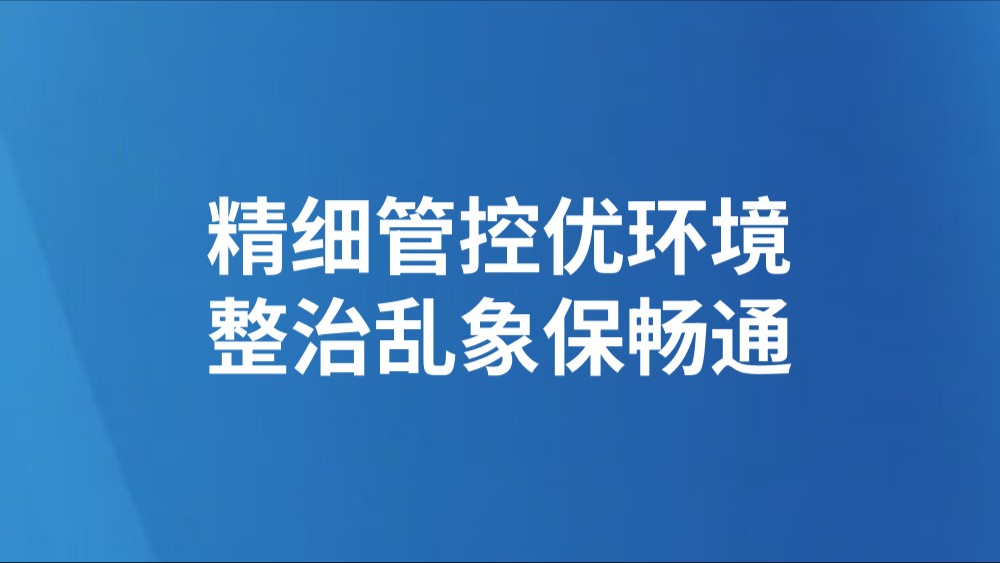 精细管控优环境 整治乱象保畅通