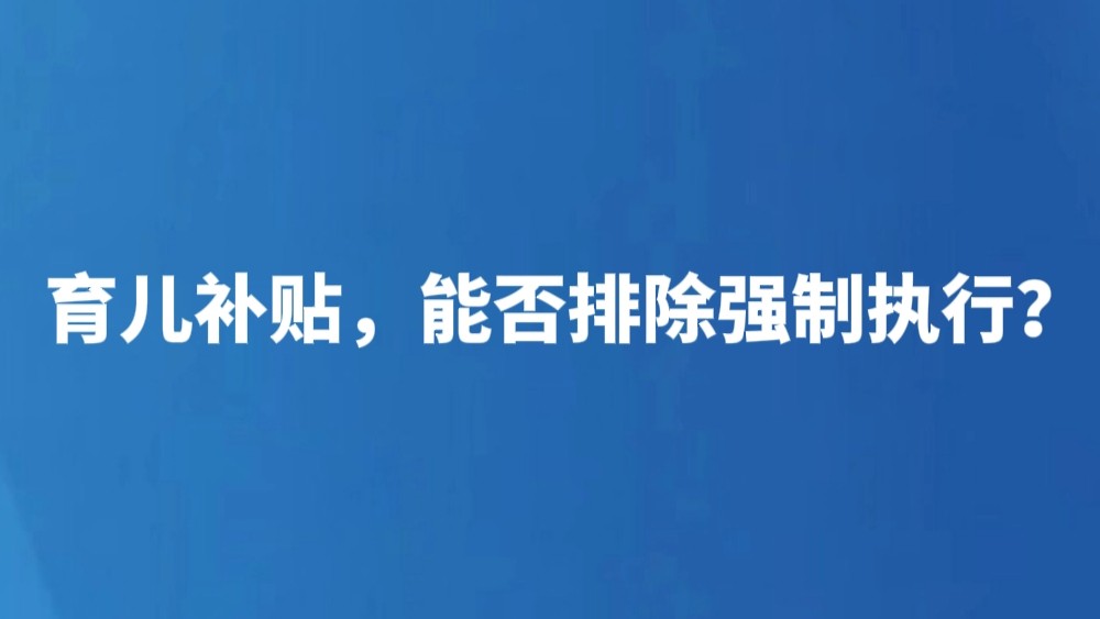 育儿补贴，能否排除强制执行？