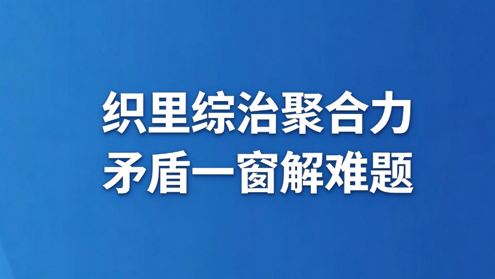 织里综治聚合力 矛盾一窗解难题