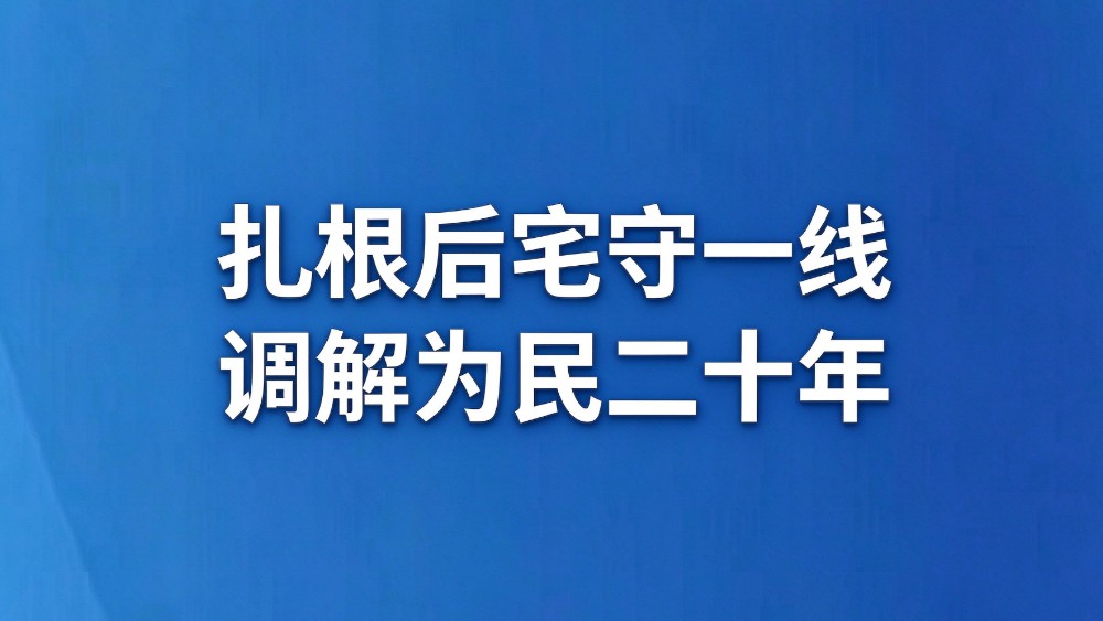 扎根后宅守一线 调解为民二十年
