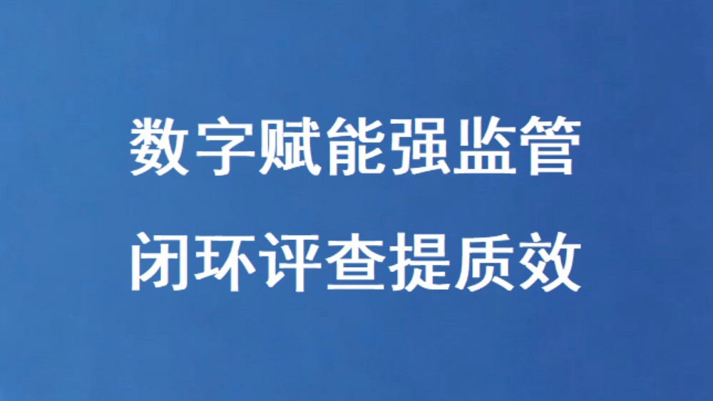 数字赋能强监管 闭环评查提质效
