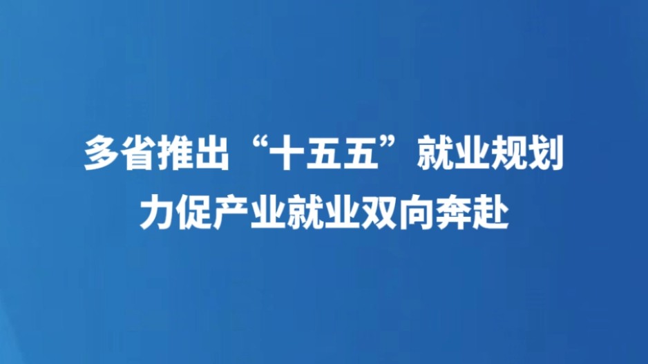 多省推出“十五五”就业规划 力促产业就业双向奔赴