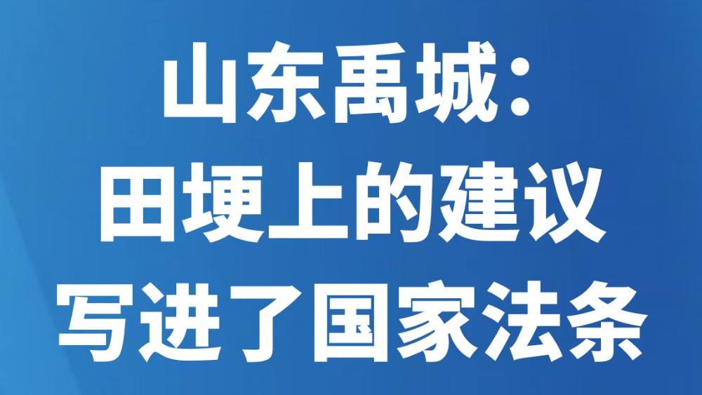 山东禹城：田埂上的建议 写进了国家法条