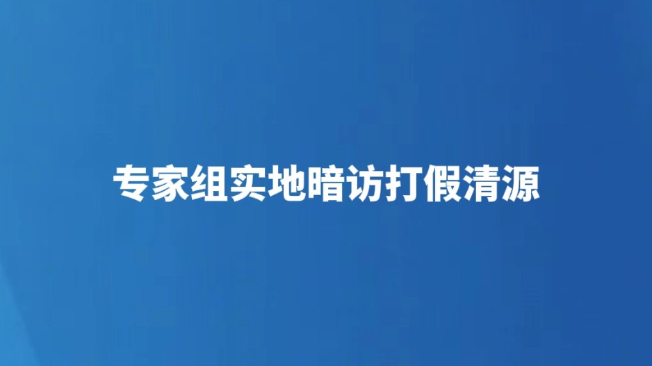 专家组实地暗访打假清源