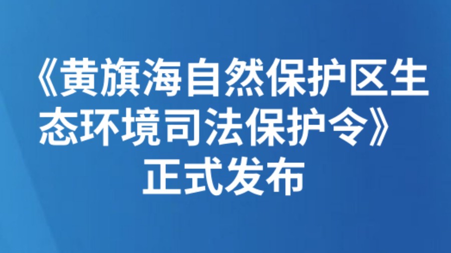 《黄旗海自然保护区生态环境司法保护令》正式发布