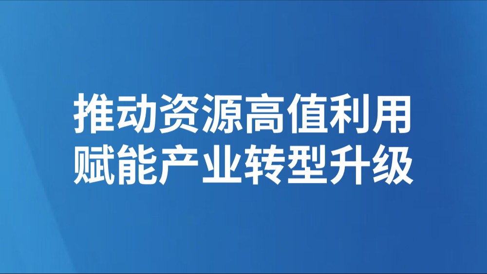 推动资源高值利用 赋能产业转型升级