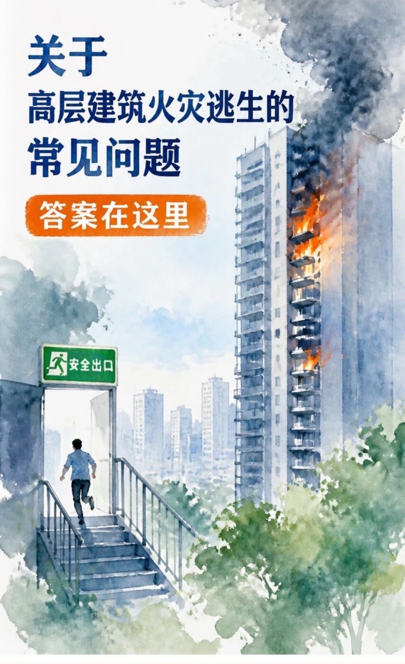 哈尔滨市应急管理局：一张图解答高层建筑火灾的常见问题